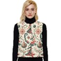 Christmas Tree Snow Women s Button Up Puffer Vest View1