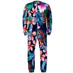 Hawaiian Flowers Hawaii Onepiece Jumpsuit (men) by Cemarart