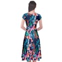 Hawaiian Flowers Hawaii Cap Sleeve Wrap Front Dress View2