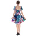 Hawaiian Flowers Hawaii Short Sleeve Bardot Dress View2