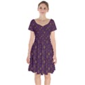 Moon Stars Pattern Short Sleeve Bardot Dress View1