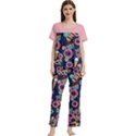 Donut Dessert Women s Short Sleeve Long Pants Cozy Lounge Set View1
