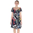 Abstract Case Short Sleeve Bardot Dress View1