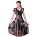 Aesthetic , Aesthetic, Dark Cap Sleeve Wrap Front Dress View1