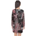 Aesthetic , Aesthetic, Dark Long Sleeve Chiffon Shift Dress  View2