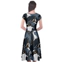 Blue Winter Camouflage, Military Camouflage Cap Sleeve Wrap Front Dress View2