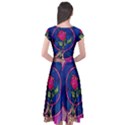 Enchanted Rose Stained Glass Cap Sleeve Wrap Front Dress View2