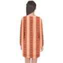 Geometrical Geometric Pattern Long Sleeve Chiffon Shift Dress  View2