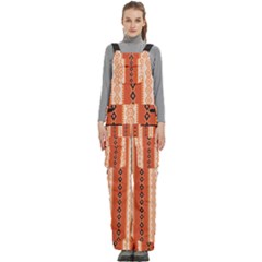 Geometrical Geometric Pattern Women s Side Zip Front Pouch Ski And Snowboard Bib Pants	 by Sabxi