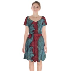 Birds Short Sleeve Bardot Dress by bestdesignintheworld