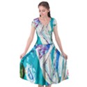 sailing boat Cap Sleeve Wrap Front Dress View1
