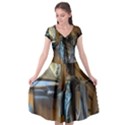 lady Cap Sleeve Wrap Front Dress View1