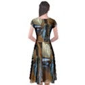 lady Cap Sleeve Wrap Front Dress View2