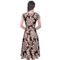 Mid Century Retro Floral 1970s 1960s Pattern 106 Cap Sleeve Wrap Front Dress View2