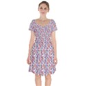 Floral Mix Short Sleeve Bardot Dress View1