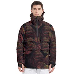 Leaves Plant Contrast Carved Nature Men s Pullover Zip Ski And Snowboard Waterproof Breathable Jacket by Tsamara