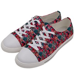 Red Flowers 2 Women s Low Top Canvas Sneakers by DinkovaArt