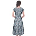 Blue Leaves (2) Cap Sleeve Wrap Front Dress View2