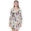 Eye Seesit Long Sleeve Chiffon Shift Dress  View1