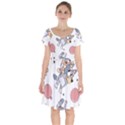 Bluey, Bluey merch, Bluey pattern, Bluey Bluey, bingo, Bluey design, bluey dog Short Sleeve Bardot Dress View1