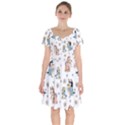 Bluey, Bluey merch, Bluey pattern, Bluey Bluey, bingo, Bluey design, bluey dog Short Sleeve Bardot Dress View1