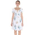 Bluey, Bluey merch, Bluey pattern, Bluey Bluey, bingo, Bluey design, bluey dog Short Sleeve Bardot Dress View1