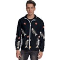 Pattern Design Seamless Fishbone Men s High Neck Windbreaker View1