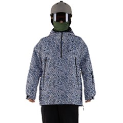 Blue Black Snake Pattern Men s Ski And Snowboard Waterproof Breathable Jacket by DinkovaArt