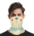 Kawaii Bear Face Pattern Lght Yellow Face Covering Bandana (Adult) View1