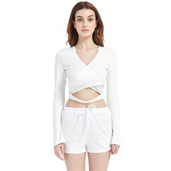 Velvet Wrap Crop Top and Shorts Set Icon