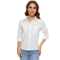 Women s Quarter Sleeve Pocket Shirt Icon