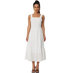 Square Neckline Tiered Midi Dress Icon