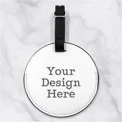 Nappa Leather Luggage Tag Round Icon
