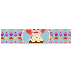Cupcake With Cute Pig Chef Flano Scarf (small) by GardenOfOphir